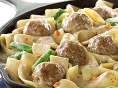 cooked perfect recipe creamy pappardelle and meatballs