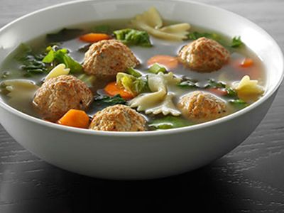 cooked perfect recipe escarole soup with turkey meatballs and pasta