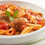 cooked perfect recipe meatball penne with red sauce