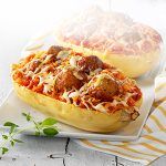 cooked perfect recipe spaghetti squash and meatball boats