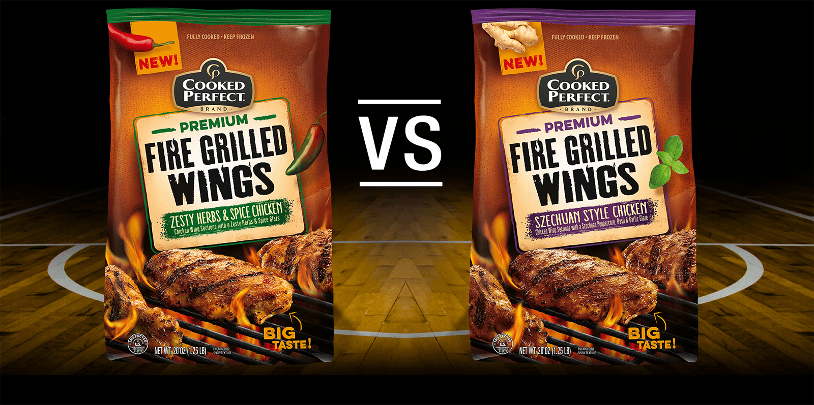 cooked perfect flavor sweeps matchup week 8 zesty herbs & spice chicken wings vs szechuan style wings