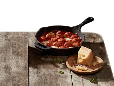 cooked perfect recipe meatball mozzarella skillet meal