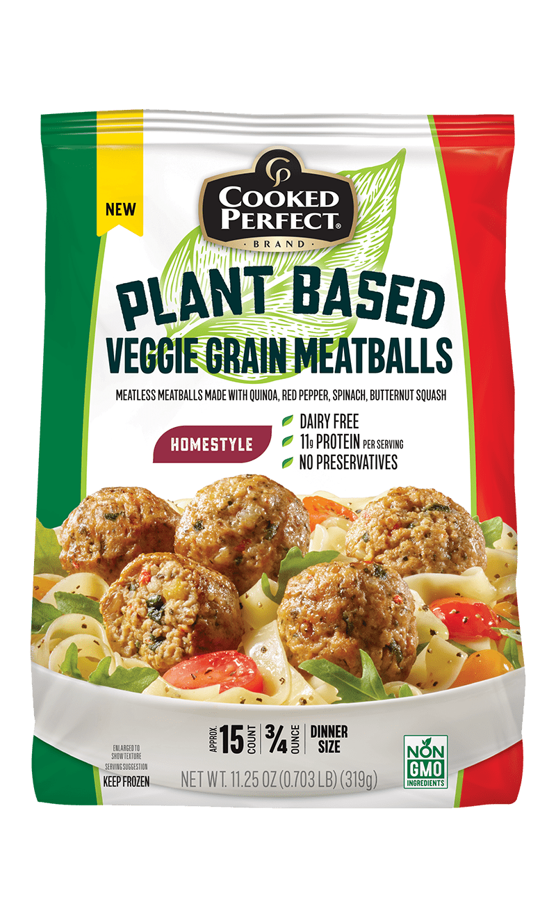 cooked perfect plant based veggie grain meatballs