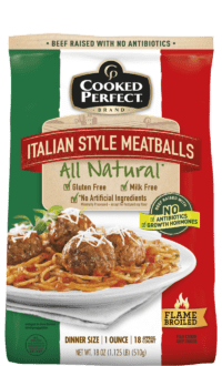 cooked perfect all natural italian style meatballs 2022