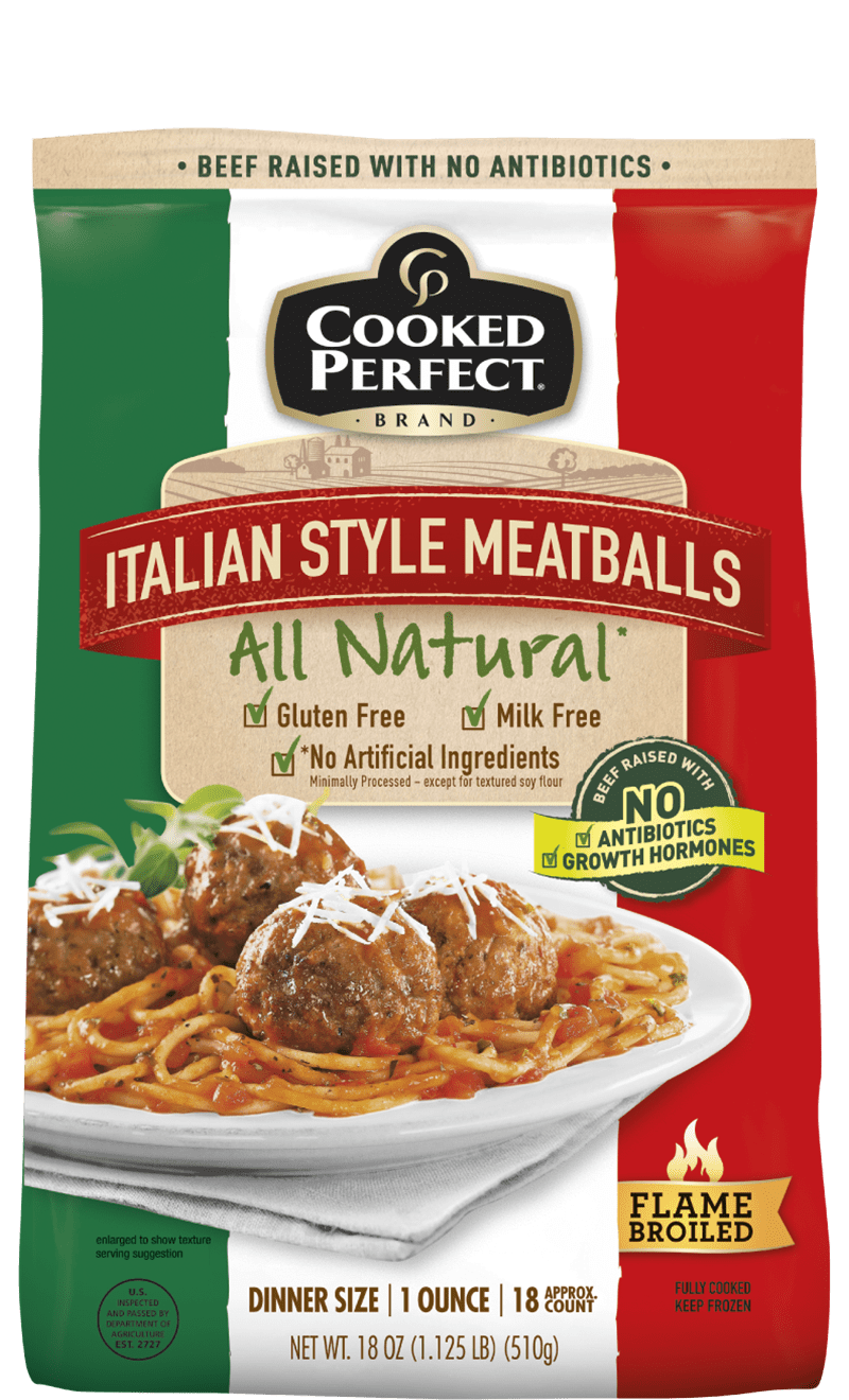 cooked perfect all natural italian style meatballs 2022