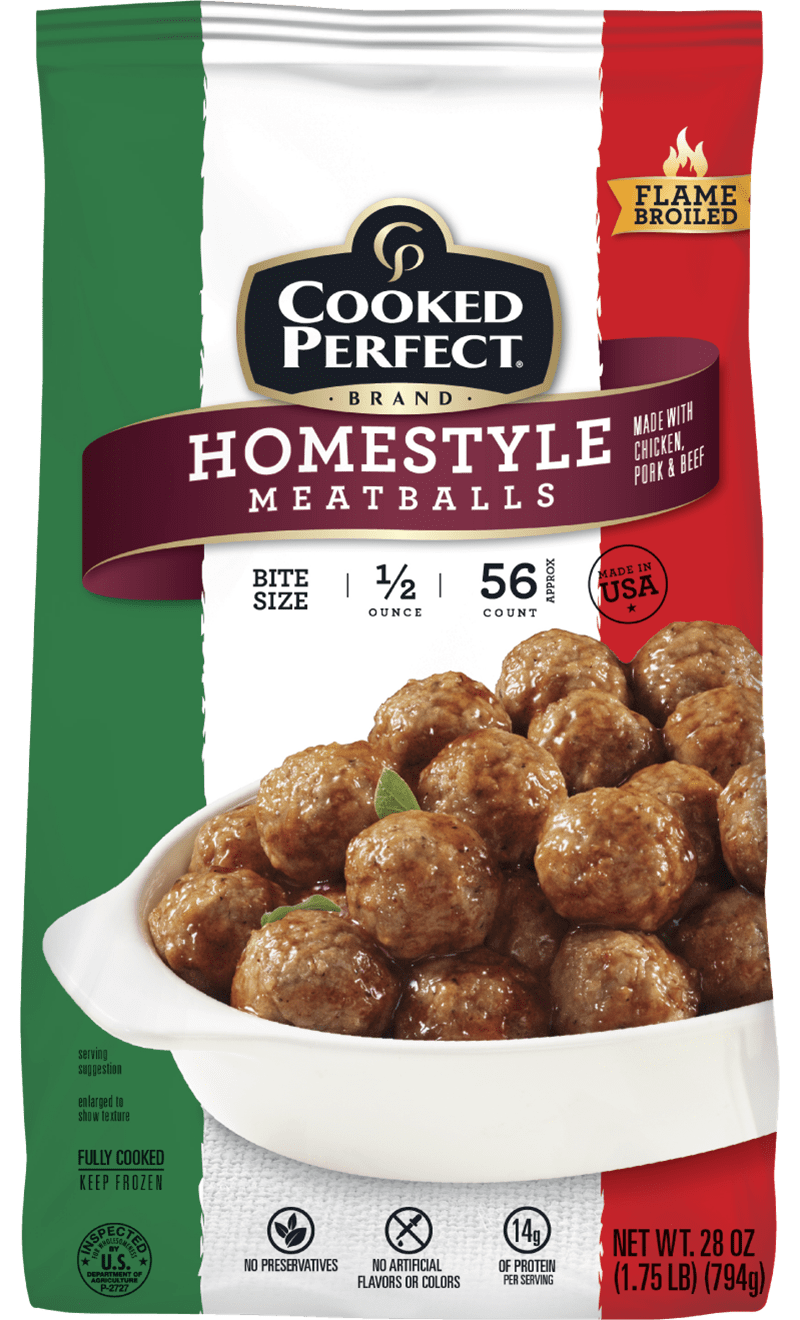 cooked perfect homestyle meatballs product image 2022