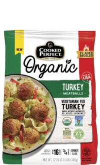 cooked perfect organic turkey meatballs 2022